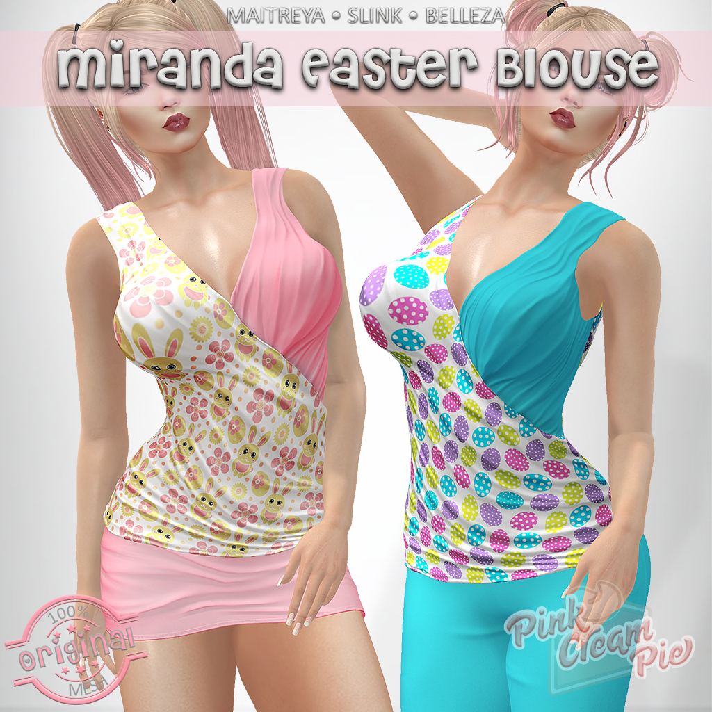 Miranda Easter Blouses __ Pink Cream Pie